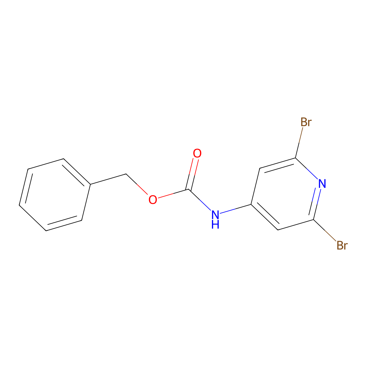 benzyl N-(2,6-dibromopyridin-4-yl)carbamate molecular structure, CAS 2680761-93-5