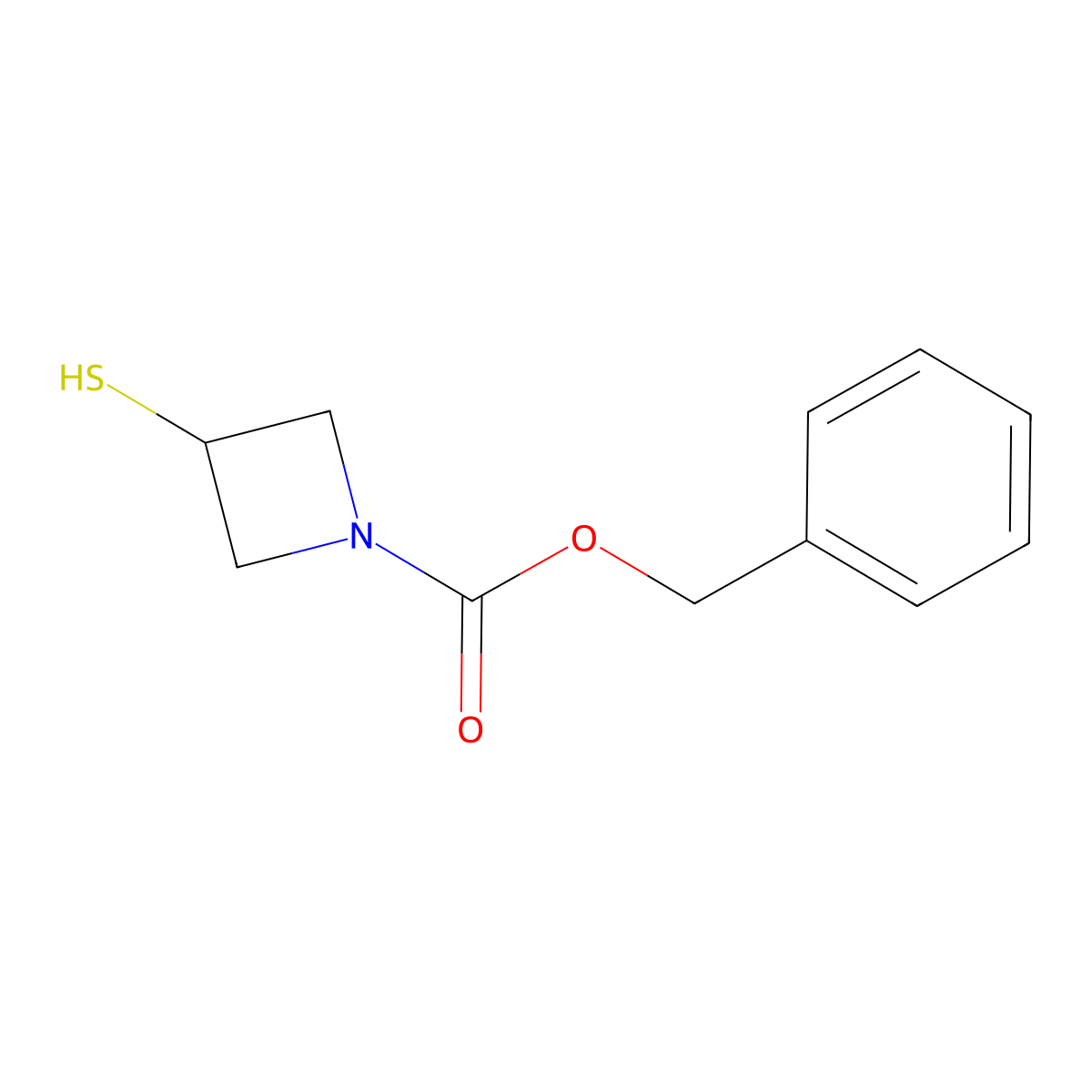 Benzyl 3-sulfanylazetidine-1-carboxylate molecular structure, CAS 2680761-96-8