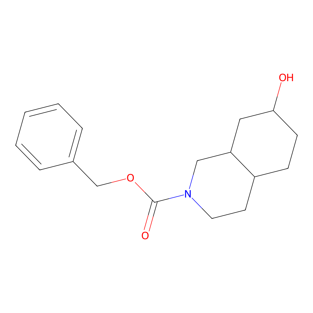 Benzyl 7-hydroxy-decahydroisoquinoline-2-carboxylate molecular structure, CAS 2680761-97-9