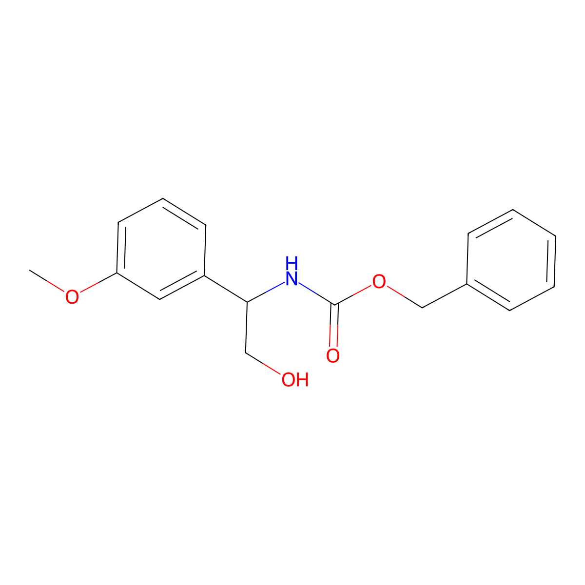 benzyl N-[2-hydroxy-1-(3-methoxyphenyl)ethyl]carbamate molecular structure, CAS 2680762-03-0