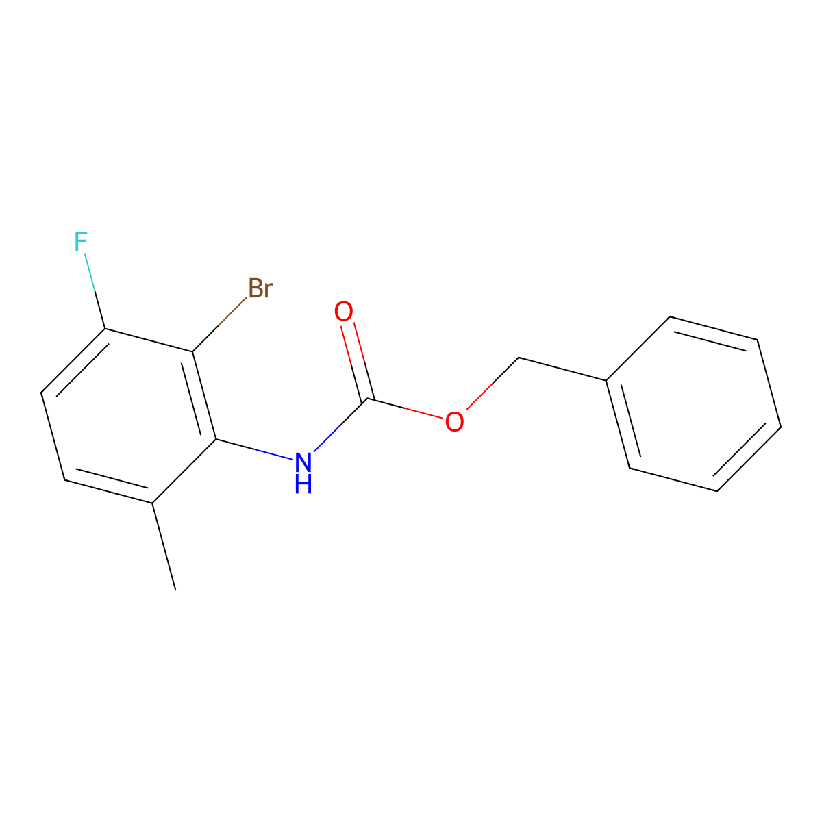 benzyl N-(2-bromo-3-fluoro-6-methylphenyl)carbamate molecular structure, CAS 2680762-05-2