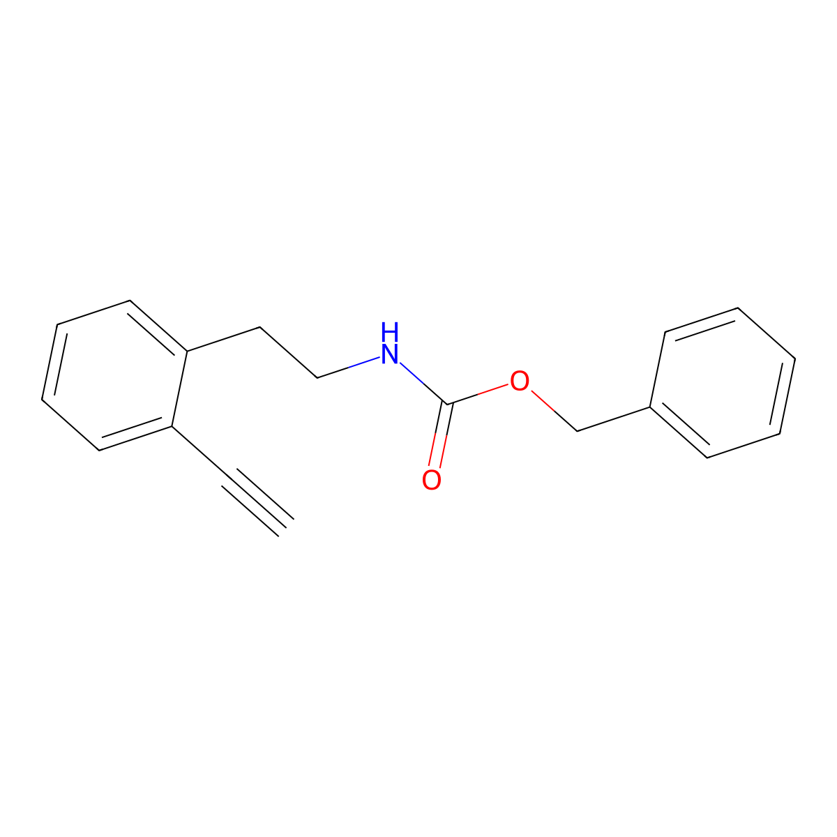 benzyl N-[2-(2-ethynylphenyl)ethyl]carbamate molecular structure, CAS 2680762-08-5