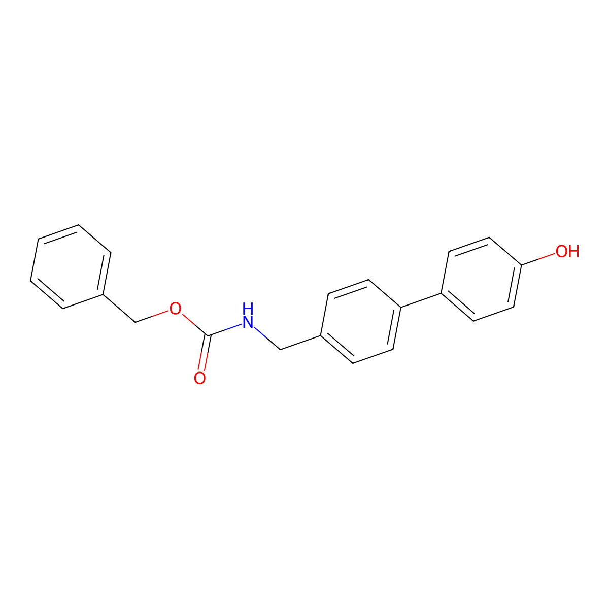 benzyl N-({4'-hydroxy-[1,1'-biphenyl]-4-yl}methyl)carbamate molecular structure, CAS 2680762-11-0