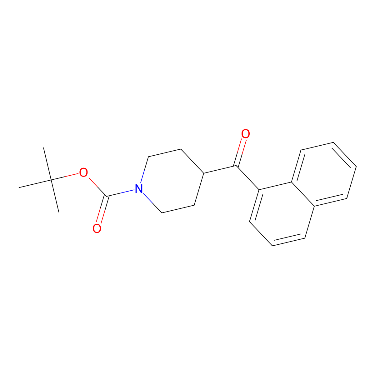Tert-butyl 4-(naphthalene-1-carbonyl)piperidine-1-carboxylate molecular structure, CAS 2680762-28-9