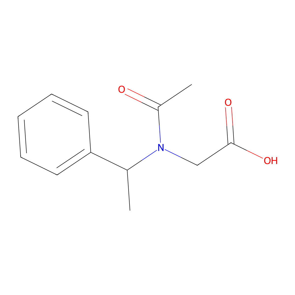 2-[N-(1-phenylethyl)acetamido]acetic acid molecular structure, CAS 2680762-47-2
