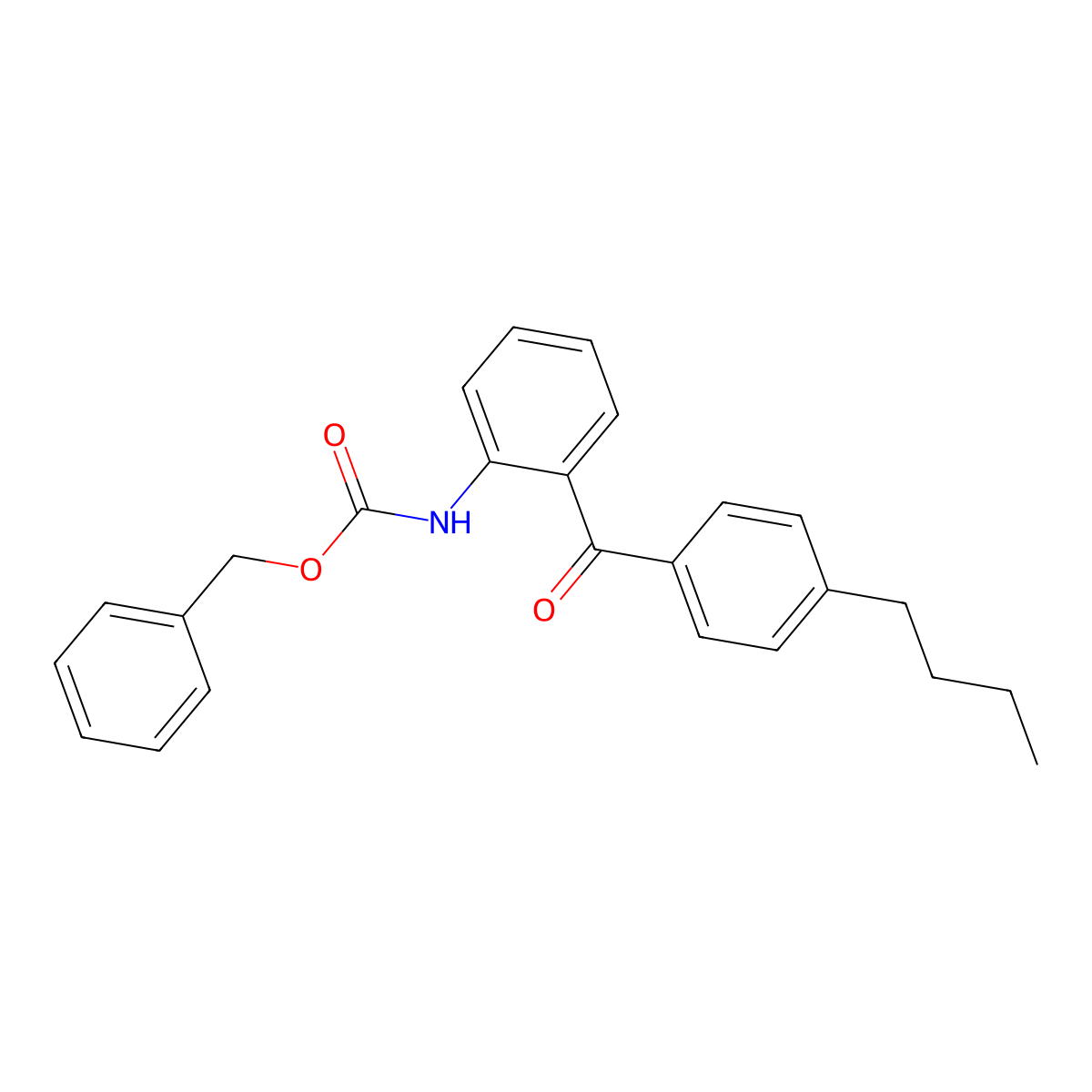 benzyl N-[2-(4-butylbenzoyl)phenyl]carbamate molecular structure, CAS 2680762-50-7