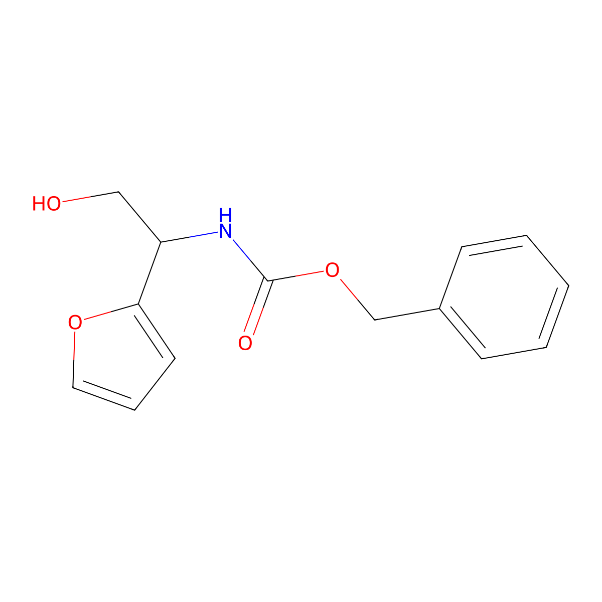 benzyl N-[1-(furan-2-yl)-2-hydroxyethyl]carbamate molecular structure, CAS 2680762-51-8