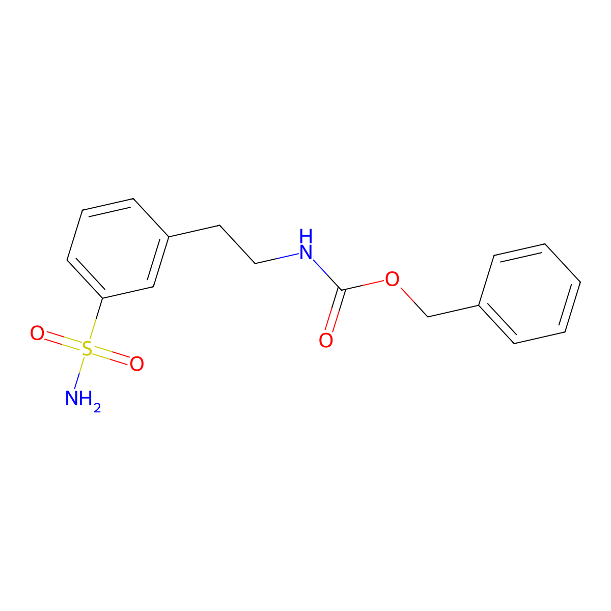 benzyl N-[2-(3-sulfamoylphenyl)ethyl]carbamate molecular structure, CAS 2680762-62-1