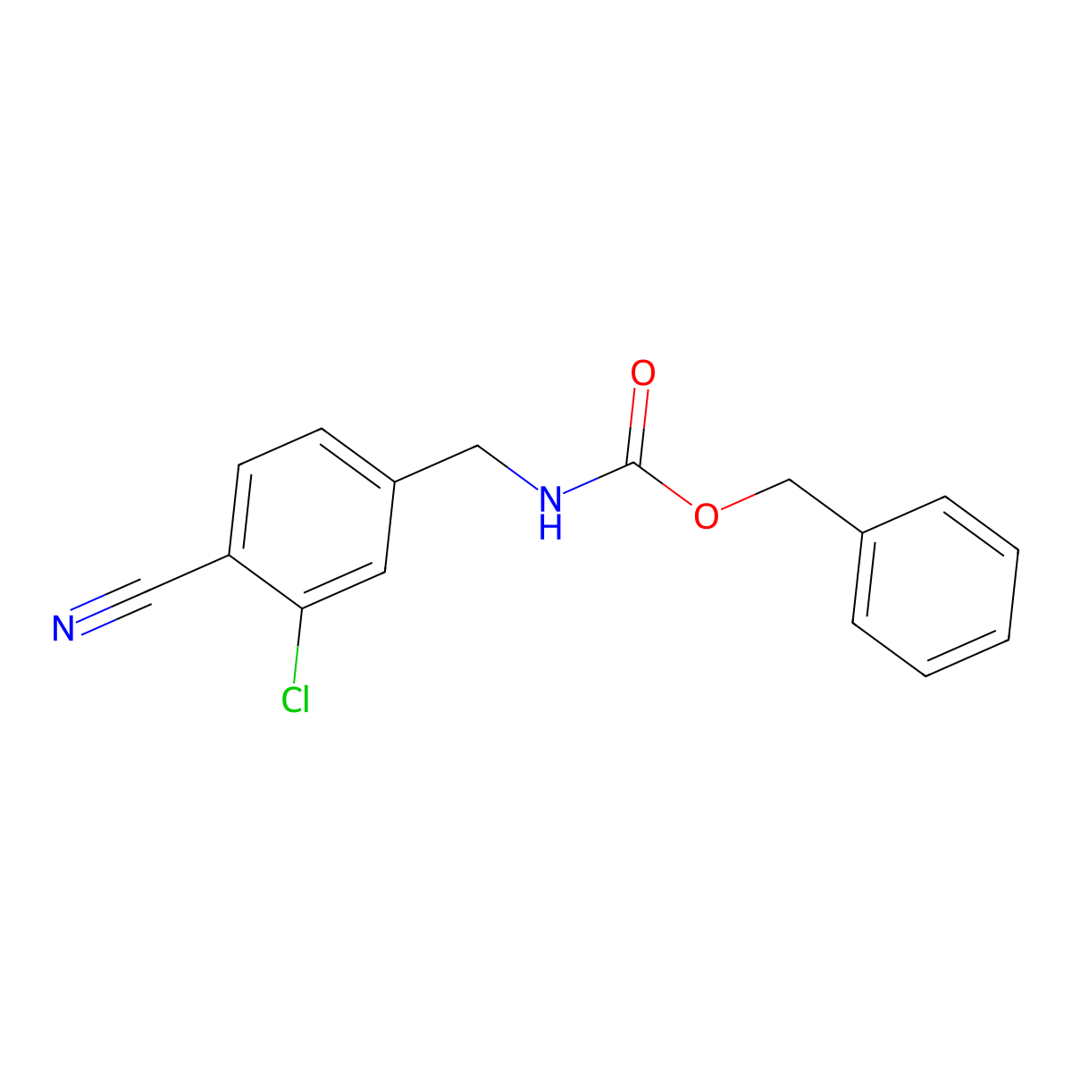 benzyl N-[(3-chloro-4-cyanophenyl)methyl]carbamate molecular structure, CAS 2680762-74-5