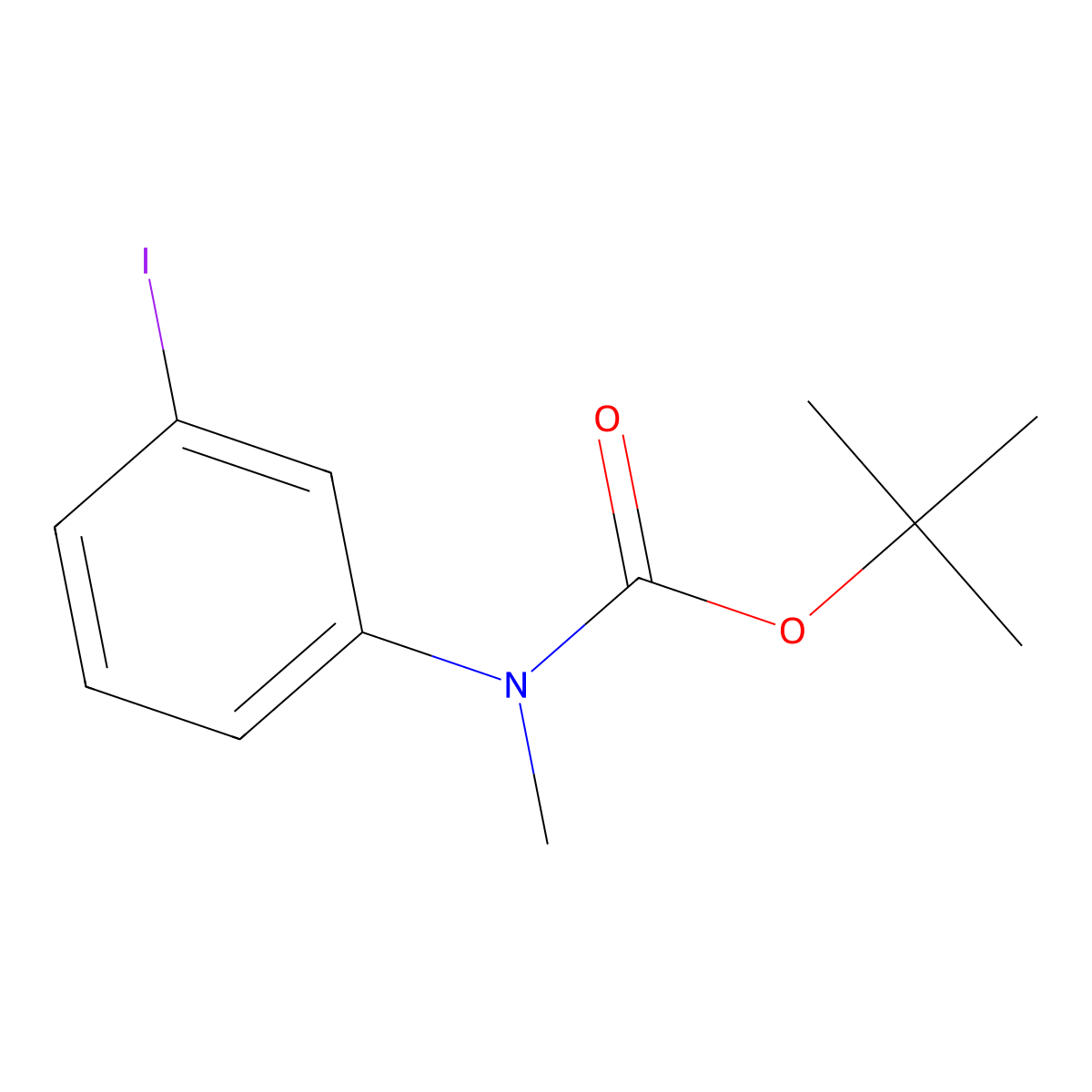 tert-butyl N-(3-iodophenyl)-N-methylcarbamate molecular structure, CAS 2680762-79-0