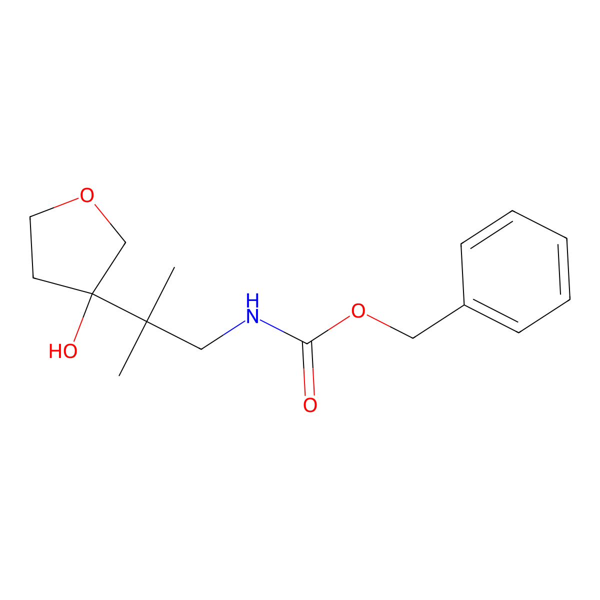 benzyl N-[2-(3-hydroxyoxolan-3-yl)-2-methylpropyl]carbamate molecular structure, CAS 2680762-84-7