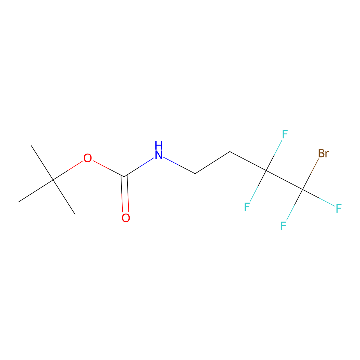 tert-butyl N-(4-bromo-3,3,4,4-tetrafluorobutyl)carbamate molecular structure, CAS 2680762-89-2
