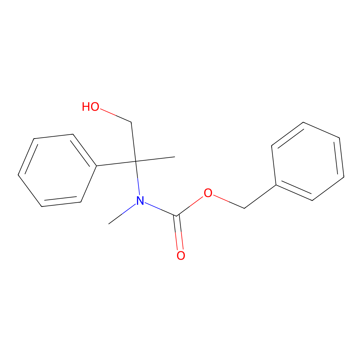 benzyl N-(1-hydroxy-2-phenylpropan-2-yl)-N-methylcarbamate molecular structure, CAS 2680762-96-1