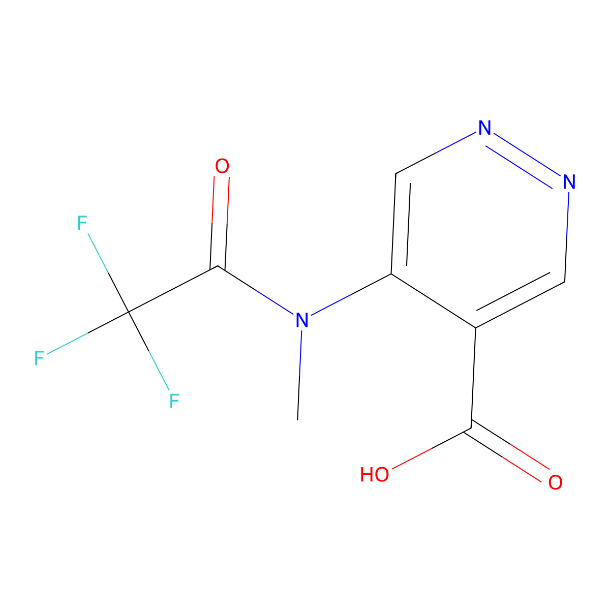 5-(2,2,2-trifluoro-N-methylacetamido)pyridazine-4-carboxylic acid molecular structure, CAS 2680762-97-2
