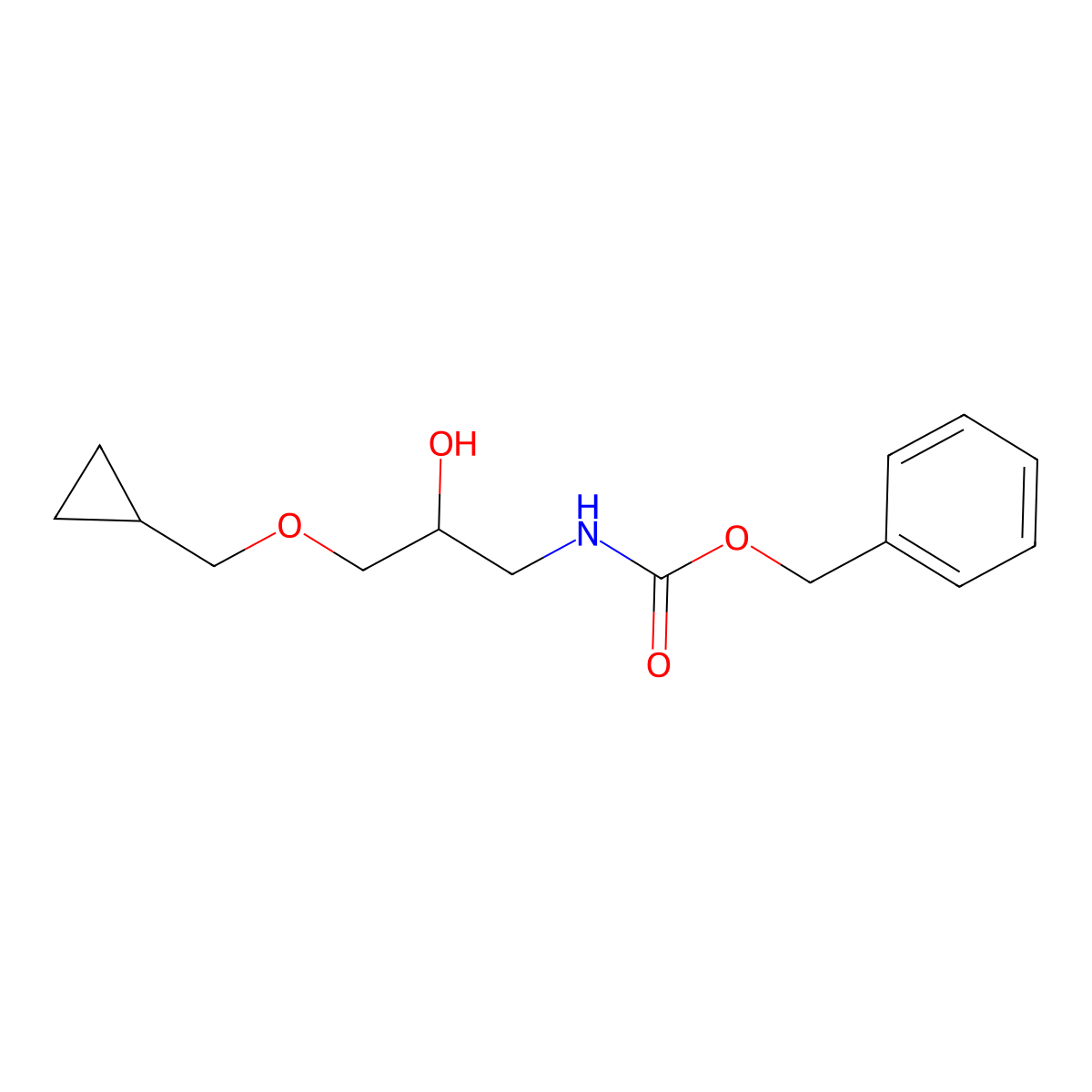 benzyl N-[3-(cyclopropylmethoxy)-2-hydroxypropyl]carbamate molecular structure, CAS 2680763-01-1