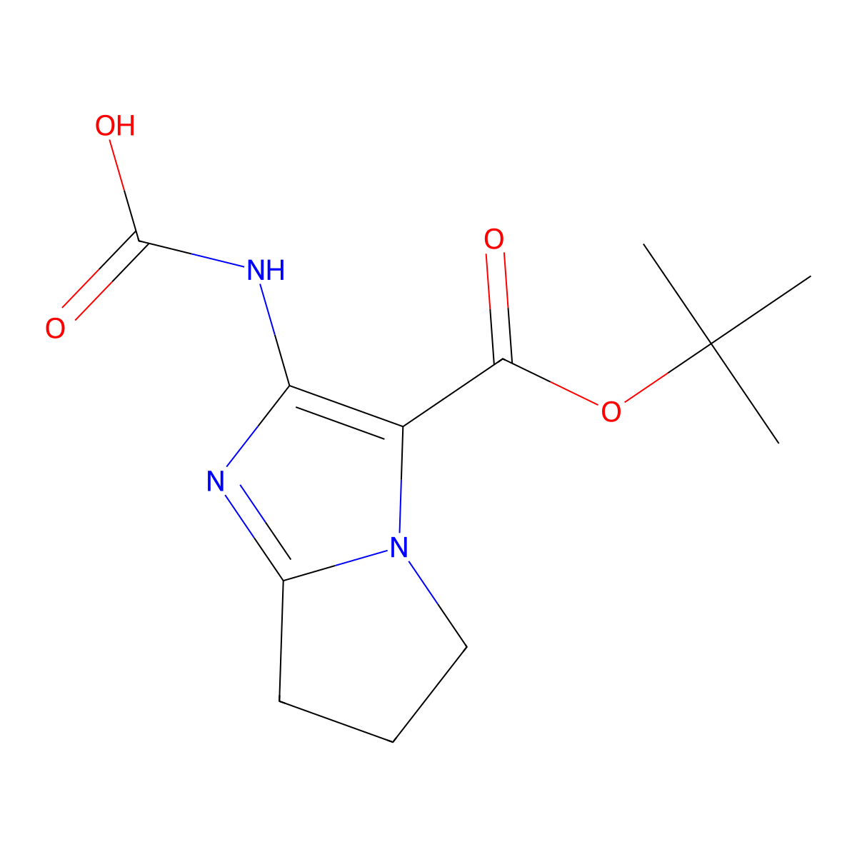 {3-[(tert-butoxy)carbonyl]-5H,6H,7H-pyrrolo[1,2-a]imidazol-2-yl}carbamic acid molecular structure, CAS 2680763-15-7