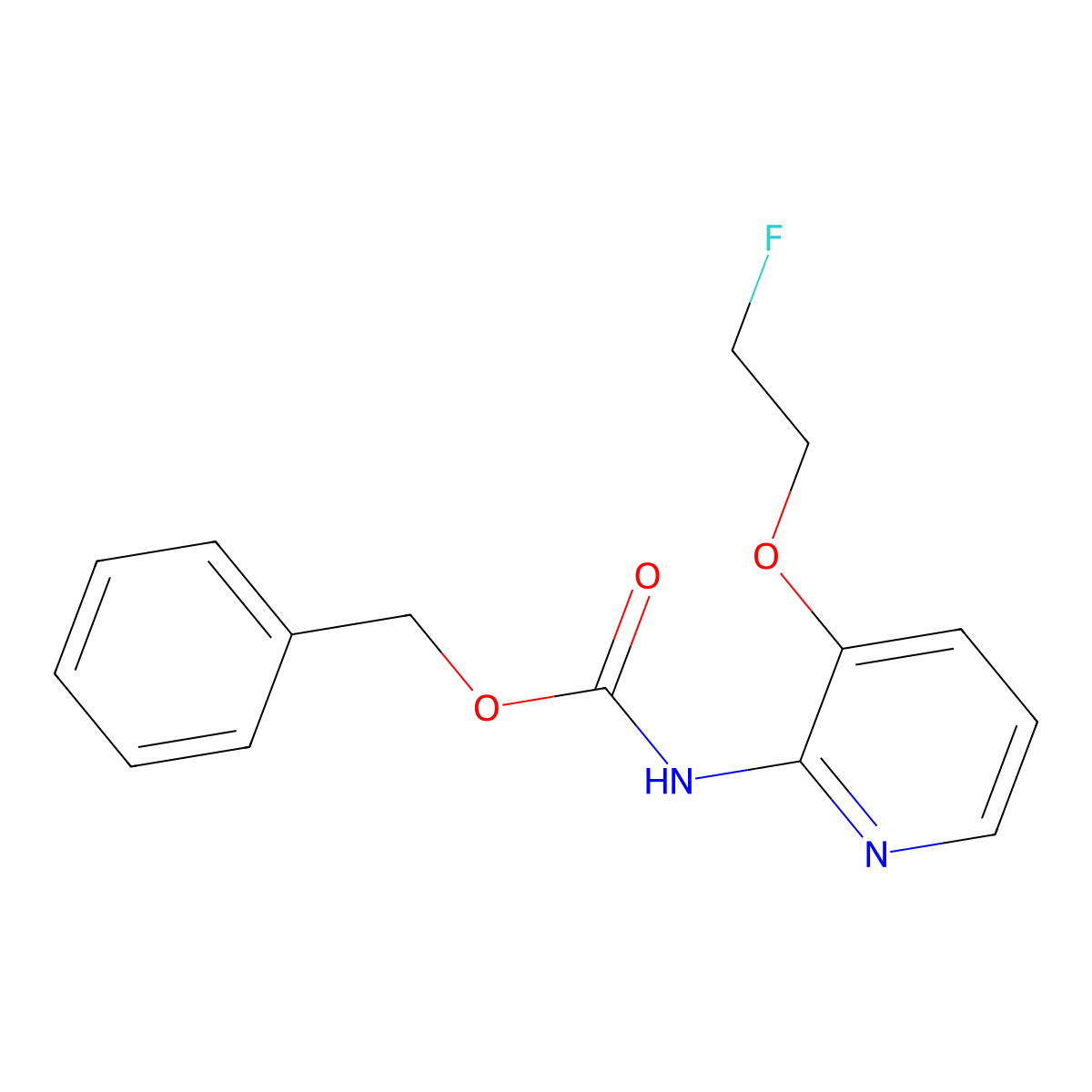 benzyl N-[3-(2-fluoroethoxy)pyridin-2-yl]carbamate molecular structure, CAS 2680763-38-4