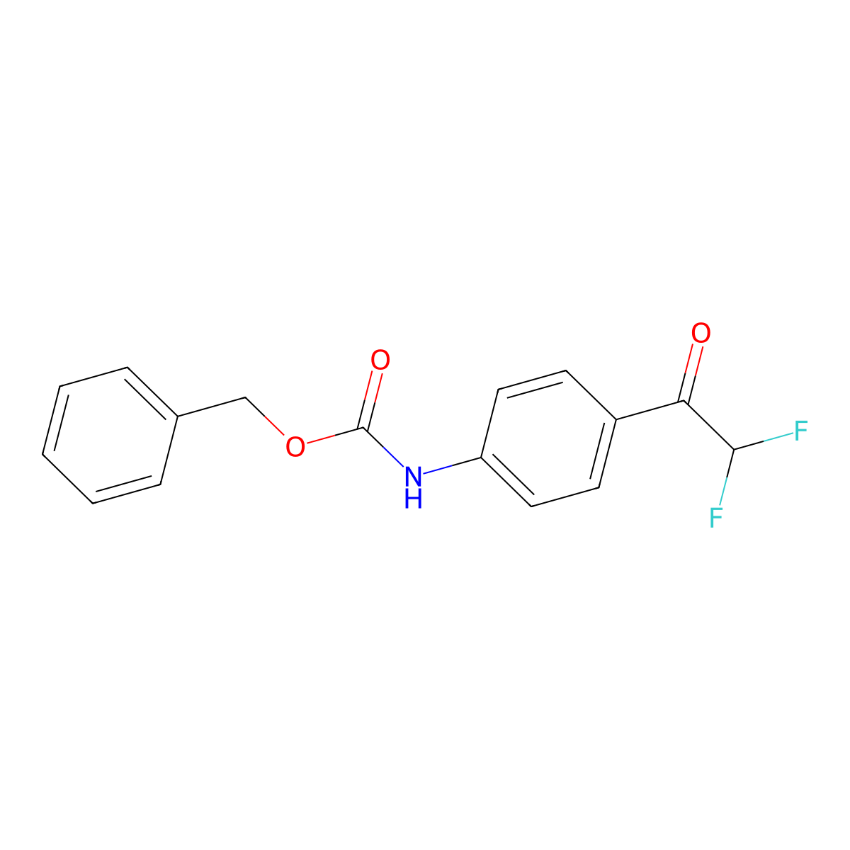 benzyl N-[4-(2,2-difluoroacetyl)phenyl]carbamate molecular structure, CAS 2680763-57-7