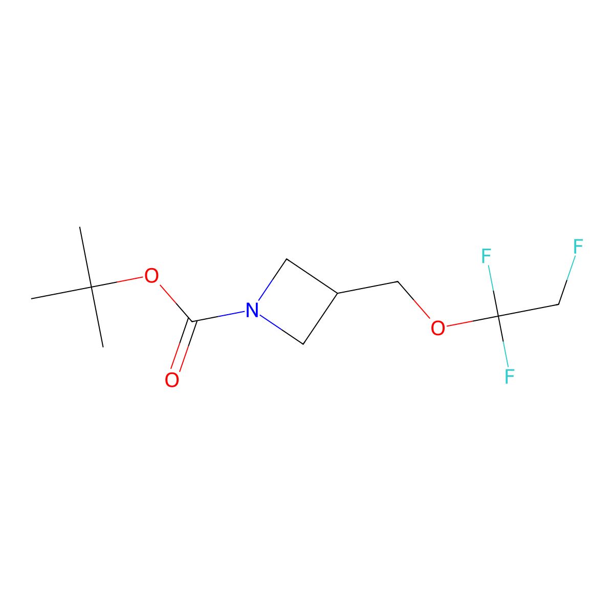 Tert-butyl 3-[(1,1,2-trifluoroethoxy)methyl]azetidine-1-carboxylate molecular structure, CAS 2680763-64-6