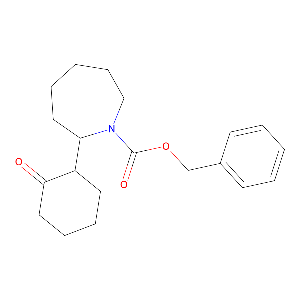 Benzyl 2-(2-oxocyclohexyl)azepane-1-carboxylate molecular structure, CAS 2680763-65-7