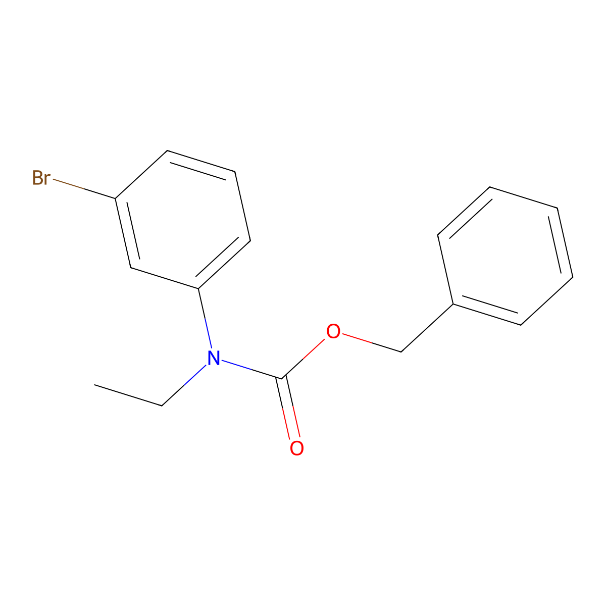 benzyl N-(3-bromophenyl)-N-ethylcarbamate molecular structure, CAS 2680763-67-9