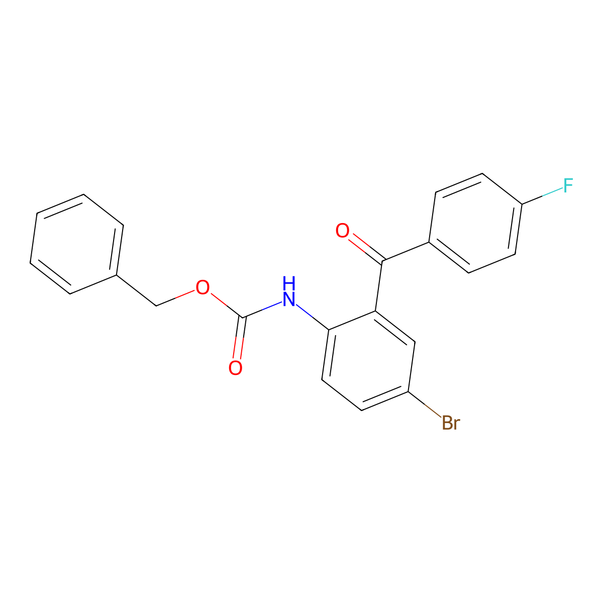 benzyl N-[4-bromo-2-(4-fluorobenzoyl)phenyl]carbamate molecular structure, CAS 2680763-78-2