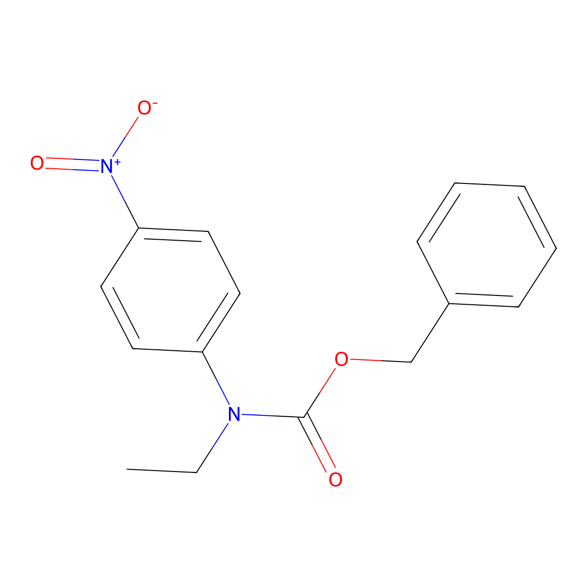 benzyl N-ethyl-N-(4-nitrophenyl)carbamate molecular structure, CAS 2680763-84-0