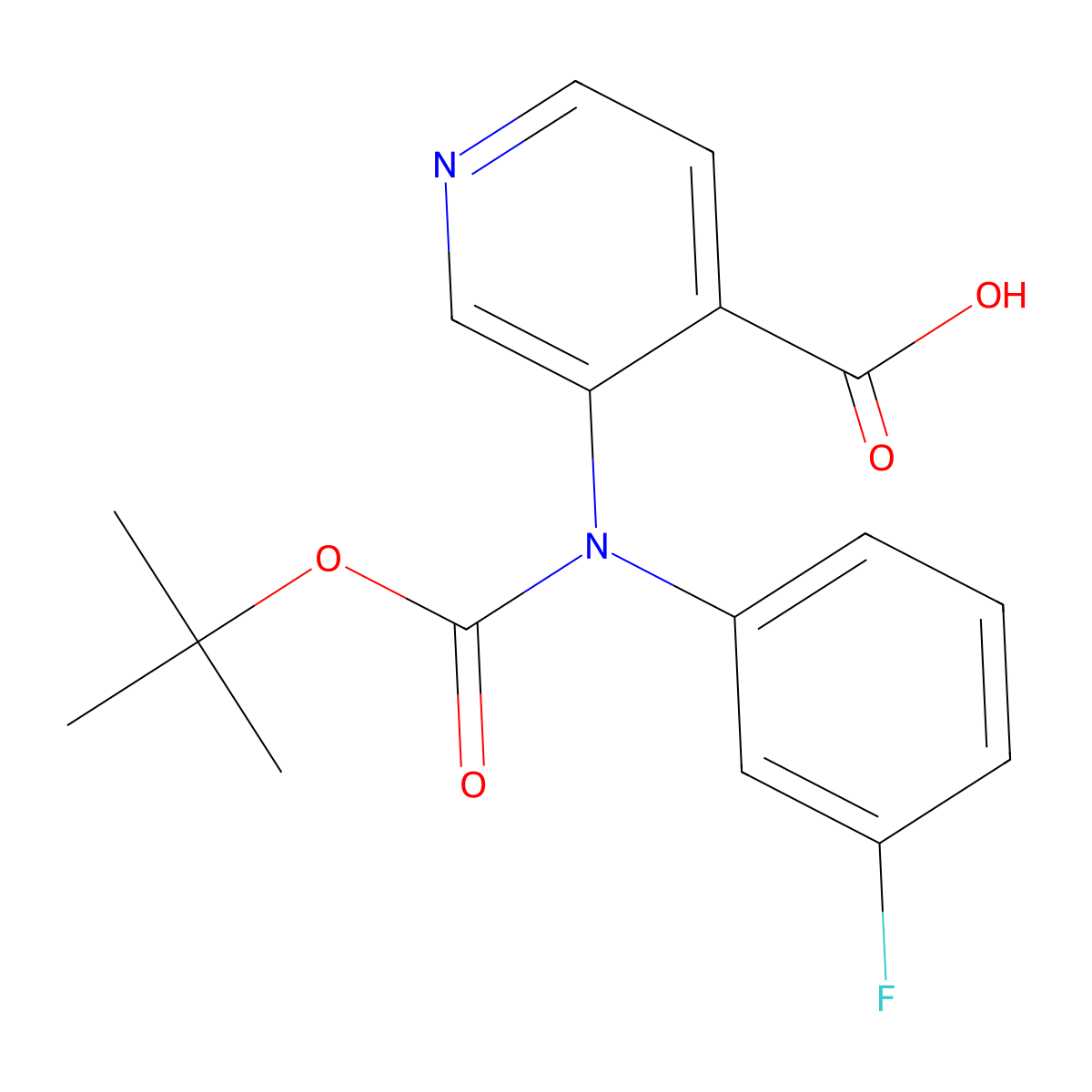 3-{[(Tert-butoxy)carbonyl](3-fluorophenyl)amino}pyridine-4-carboxylic acid molecular structure, CAS 2680764-08-1