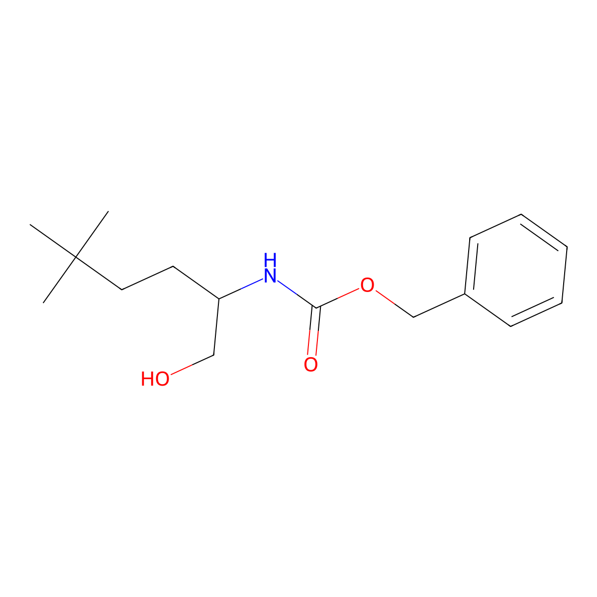 benzyl N-(1-hydroxy-5,5-dimethylhexan-2-yl)carbamate molecular structure, CAS 2680764-17-2