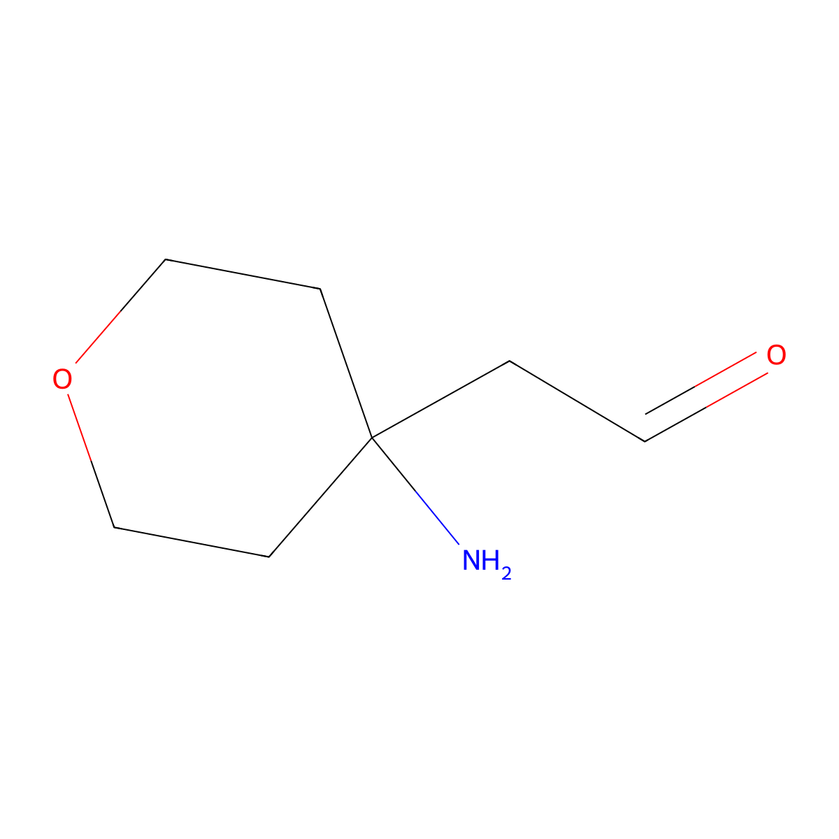 2-(4-Aminooxan-4-yl)acetaldehyde molecular structure, CAS 2680764-20-7