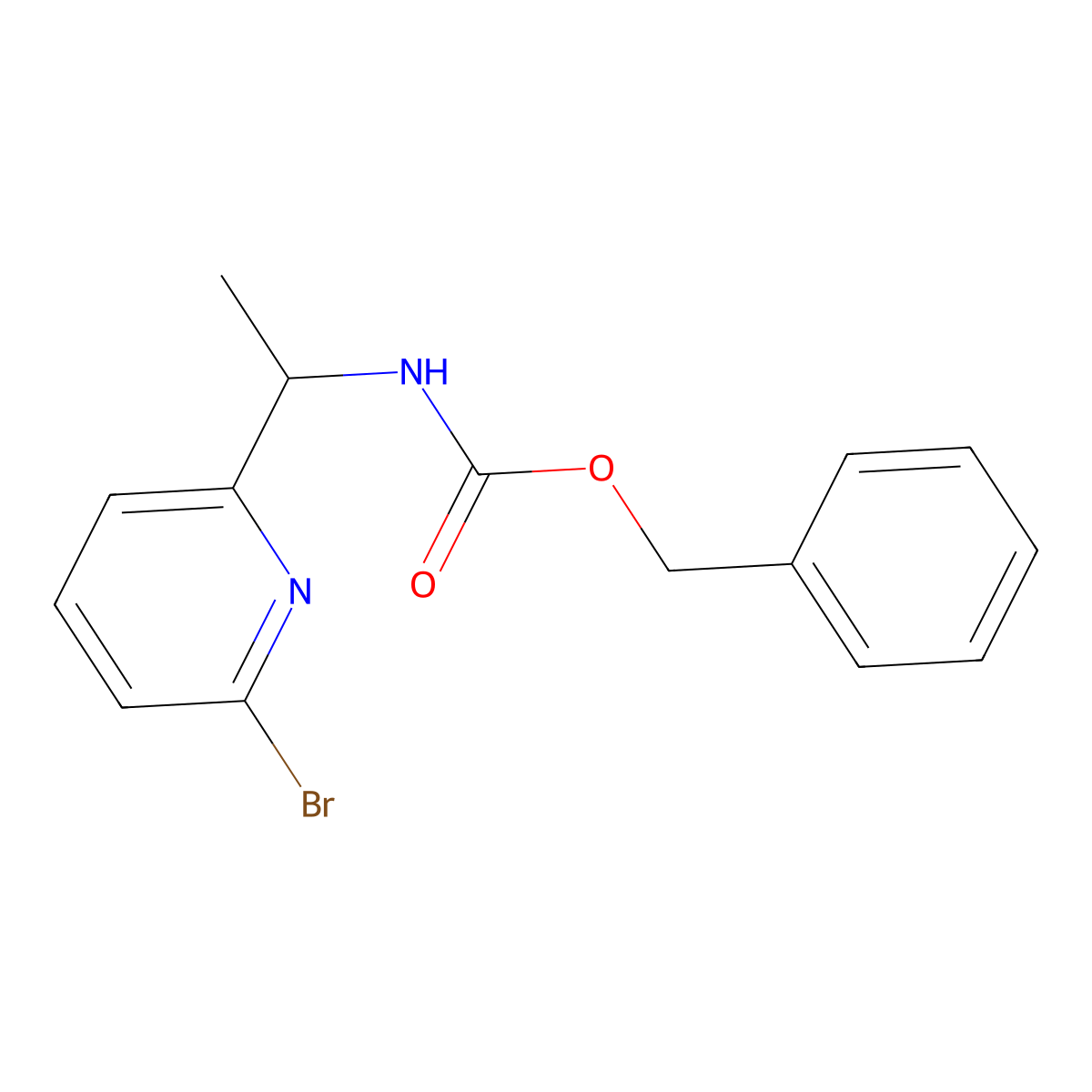 benzyl N-[1-(6-bromopyridin-2-yl)ethyl]carbamate molecular structure, CAS 2680764-28-5