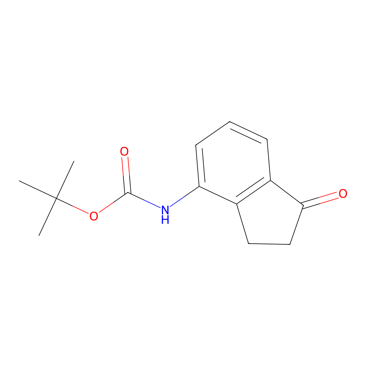 tert-butyl N-(1-oxo-2,3-dihydro-1H-inden-4-yl)carbamate molecular structure, CAS 2680764-46-7