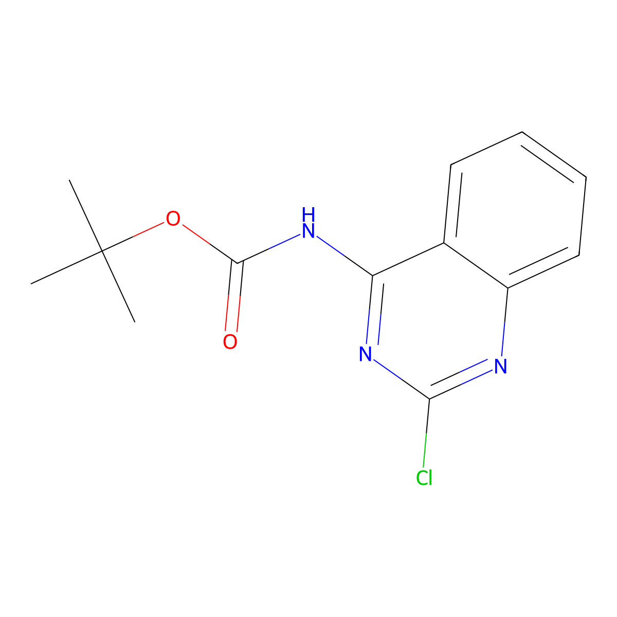 tert-butyl N-(2-chloroquinazolin-4-yl)carbamate molecular structure, CAS 2680764-56-9