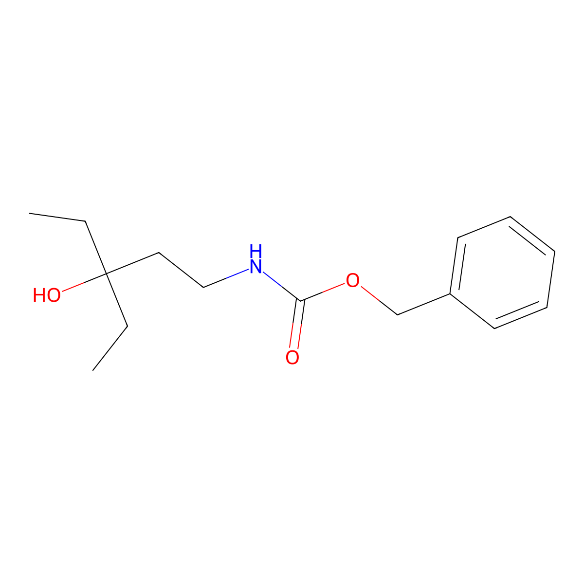 benzyl N-(3-ethyl-3-hydroxypentyl)carbamate molecular structure, CAS 2680764-73-0