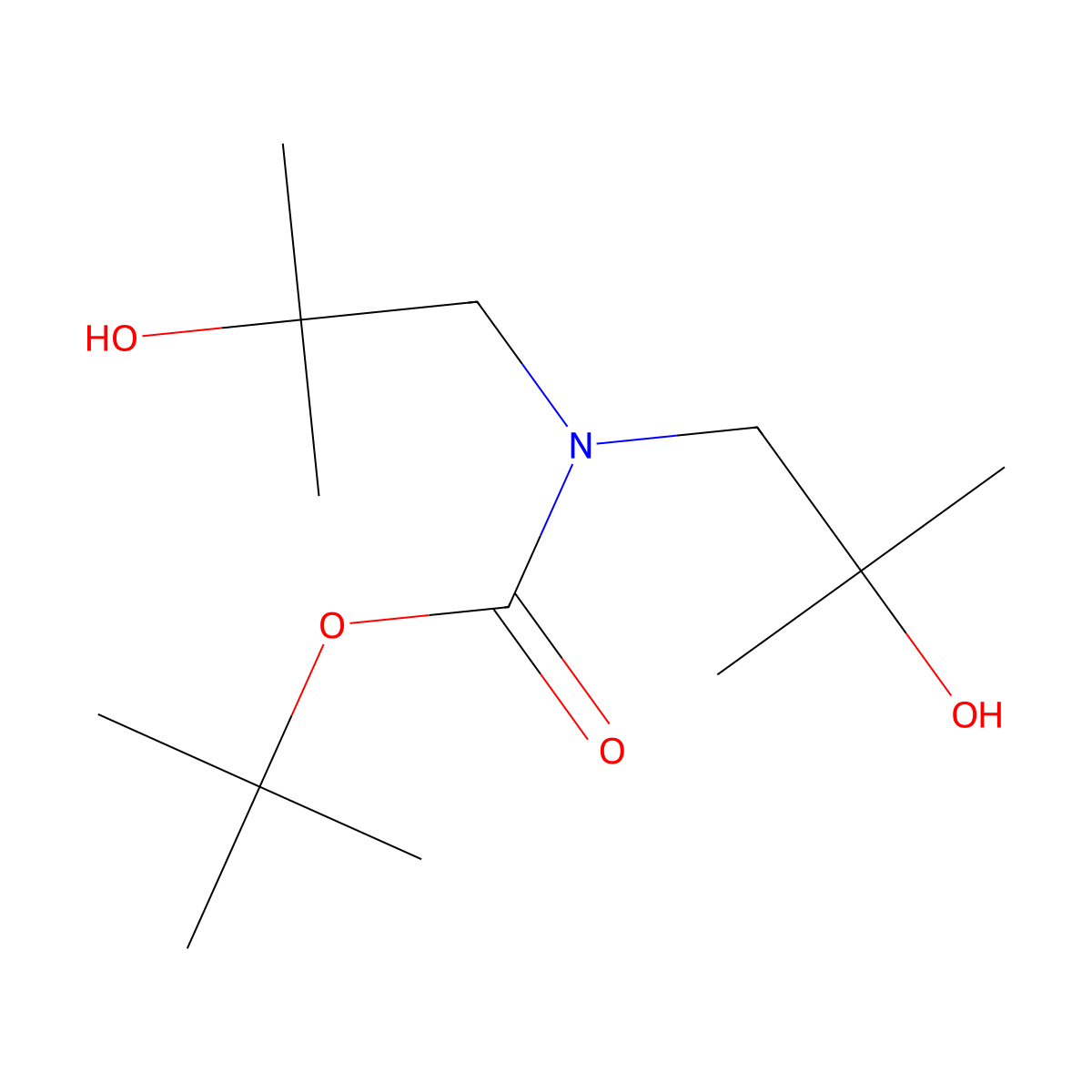 tert-butyl N,N-bis(2-hydroxy-2-methylpropyl)carbamate molecular structure, CAS 2680764-80-9