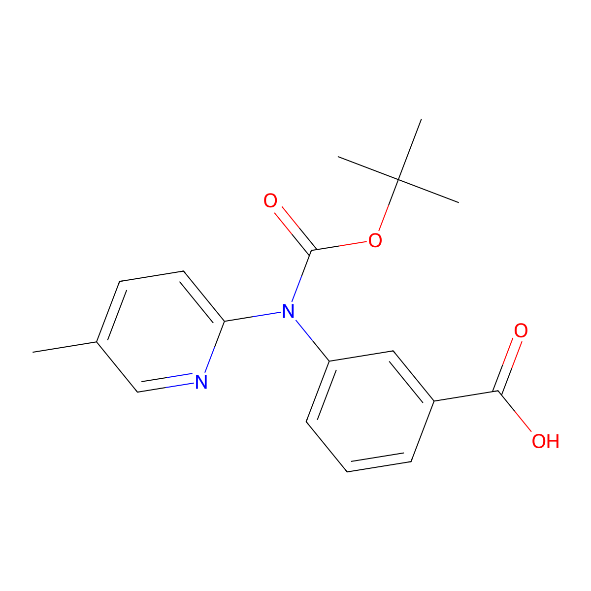3-{[(Tert-butoxy)carbonyl](5-methylpyridin-2-yl)amino}benzoic acid molecular structure, CAS 2680765-09-5