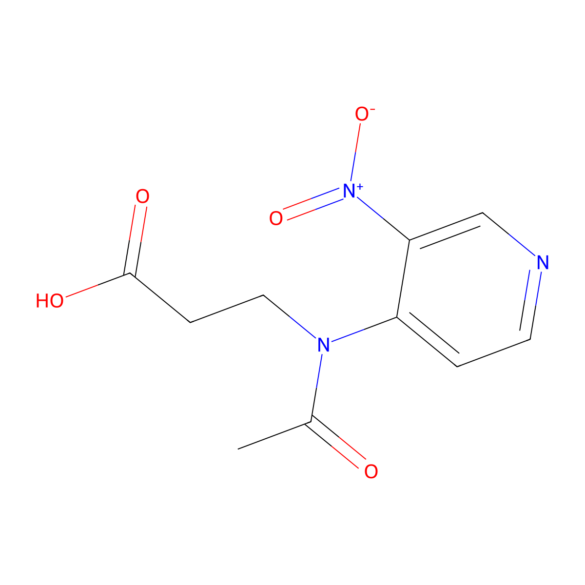 3-[N-(3-nitropyridin-4-yl)acetamido]propanoic acid molecular structure, CAS 2680765-17-5