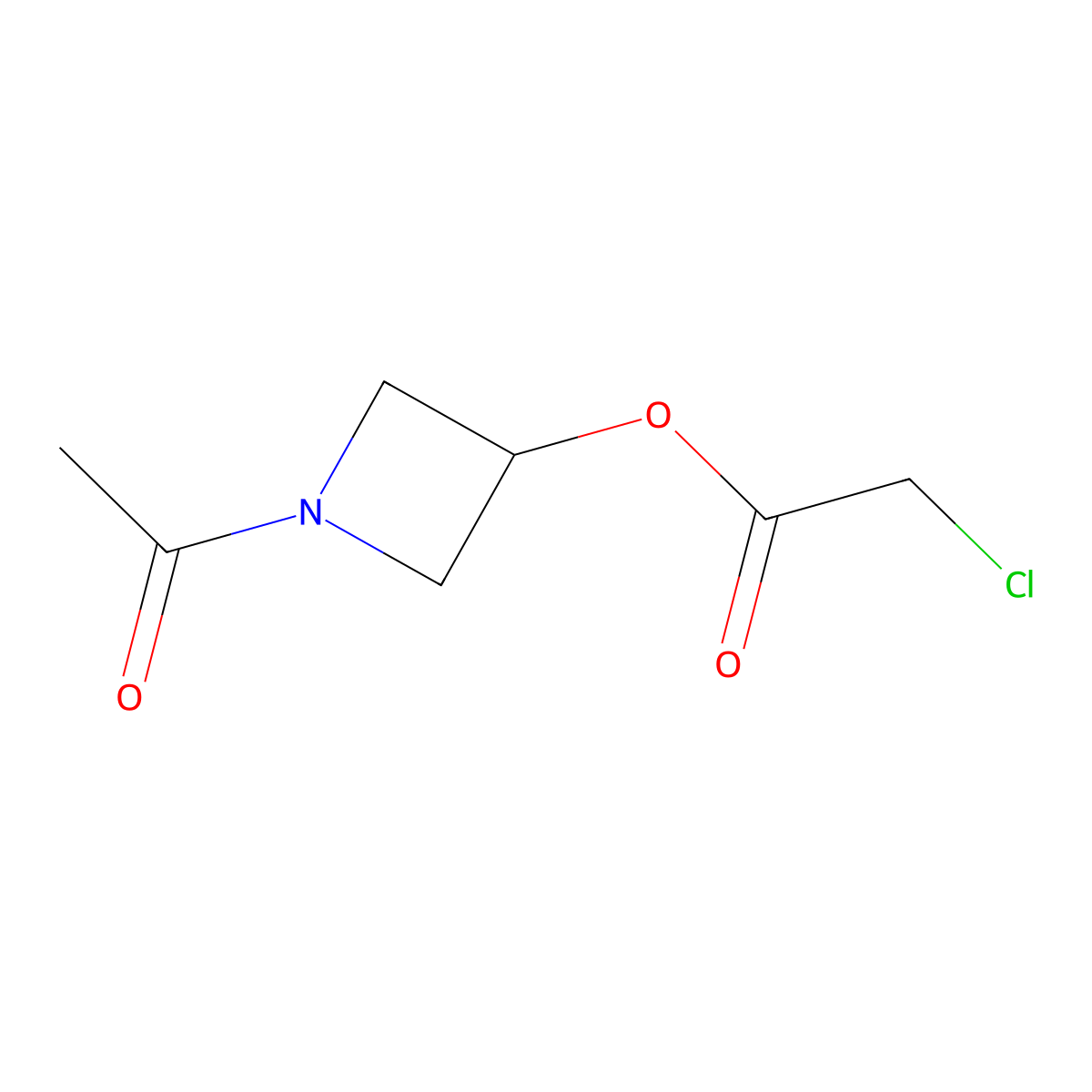 1-Acetylazetidin-3-yl 2-chloroacetate molecular structure, CAS 2680765-33-5