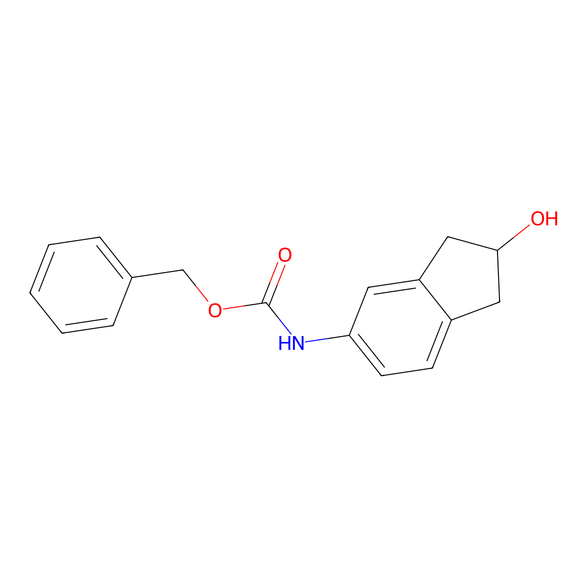 benzyl N-(2-hydroxy-2,3-dihydro-1H-inden-5-yl)carbamate molecular structure, CAS 2680765-40-4