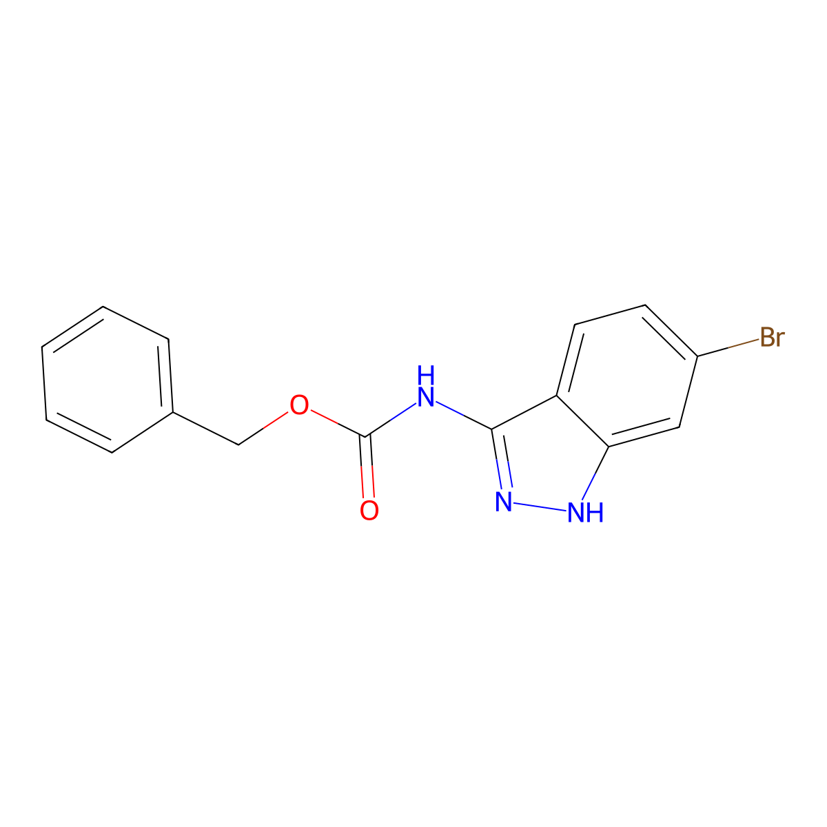 benzyl N-(6-bromo-1H-indazol-3-yl)carbamate molecular structure, CAS 2680765-51-7