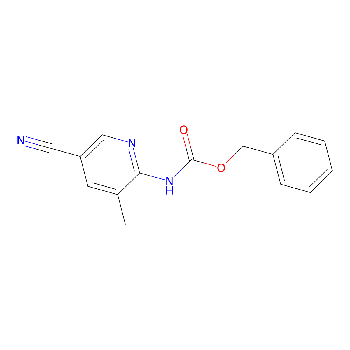 benzyl N-(5-cyano-3-methylpyridin-2-yl)carbamate molecular structure, CAS 2680765-54-0