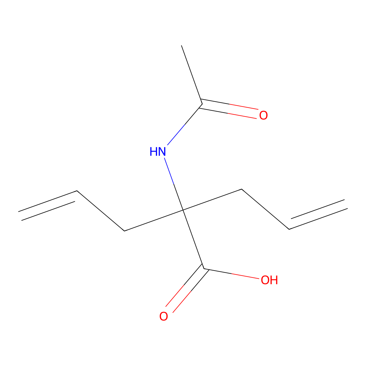 2-Acetamido-2-(prop-2-en-1-yl)pent-4-enoic acid molecular structure, CAS 2680765-58-4