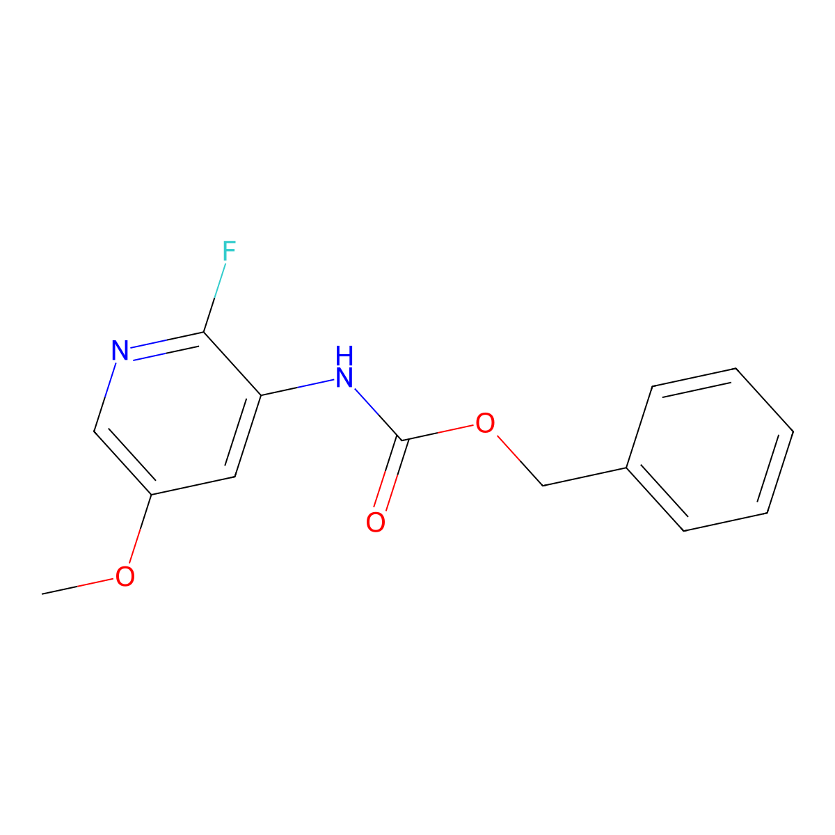 benzyl N-(2-fluoro-5-methoxypyridin-3-yl)carbamate molecular structure, CAS 2680765-65-3