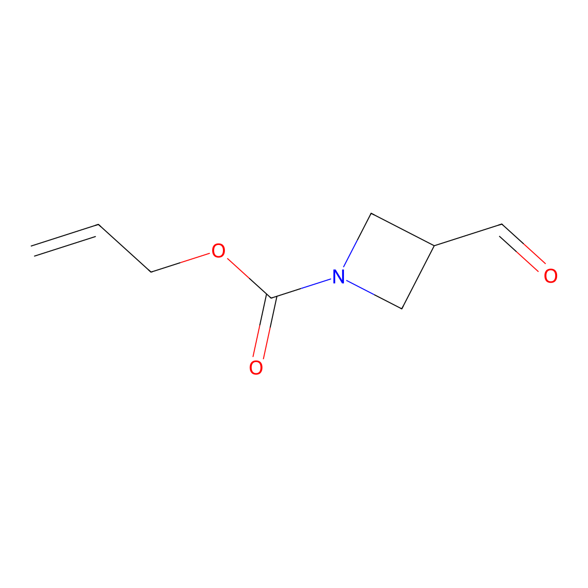 Prop-2-en-1-yl 3-formylazetidine-1-carboxylate molecular structure, CAS 2680765-68-6