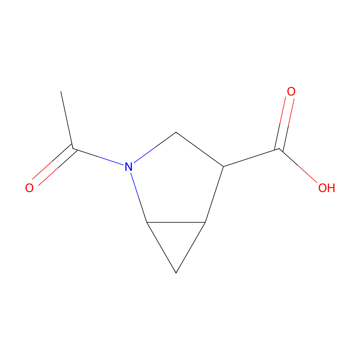 2-Acetyl-2-azabicyclo[3.1.0]hexane-4-carboxylic acid molecular structure, CAS 2680765-82-4