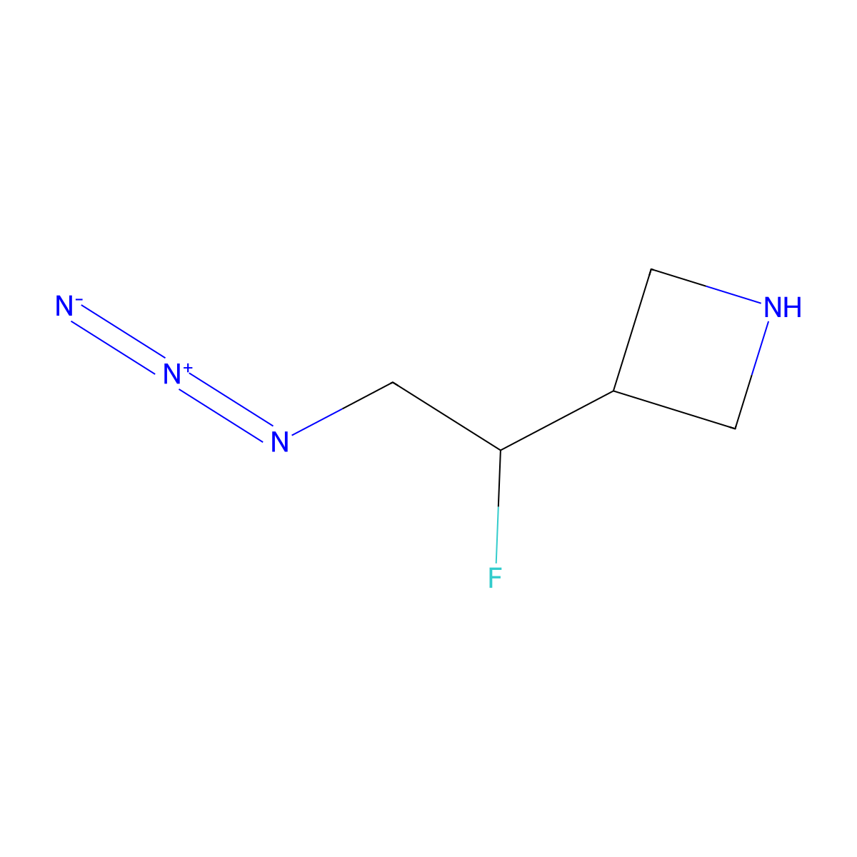 3-(2-Azido-1-fluoroethyl)azetidine molecular structure, CAS 2680765-97-1