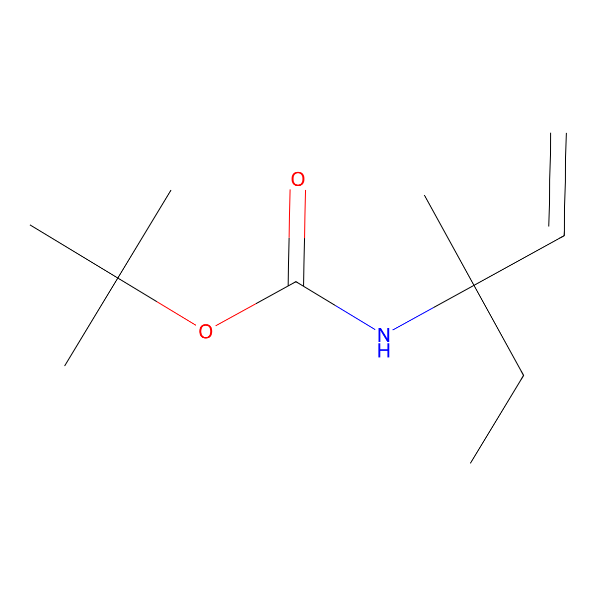 tert-butyl N-(3-methylpent-1-en-3-yl)carbamate molecular structure, CAS 2680766-01-0