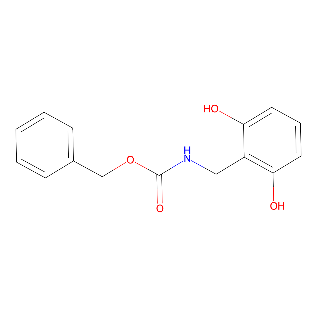 benzyl N-[(2,6-dihydroxyphenyl)methyl]carbamate molecular structure, CAS 2680766-06-5
