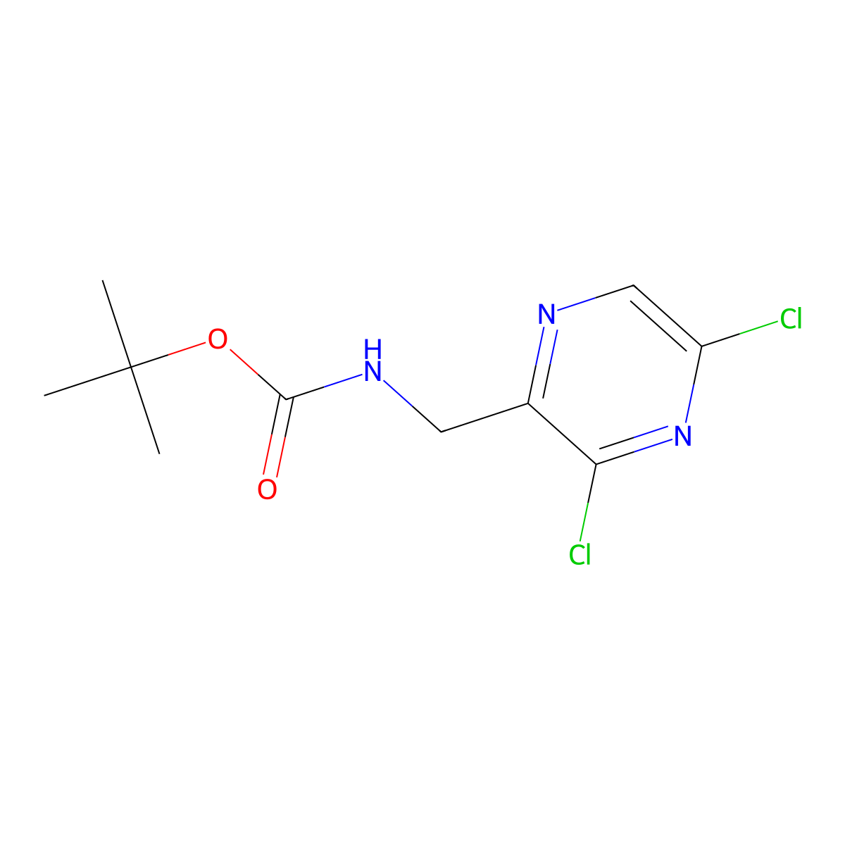 tert-butyl N-[(3,5-dichloropyrazin-2-yl)methyl]carbamate molecular structure, CAS 2680766-27-0