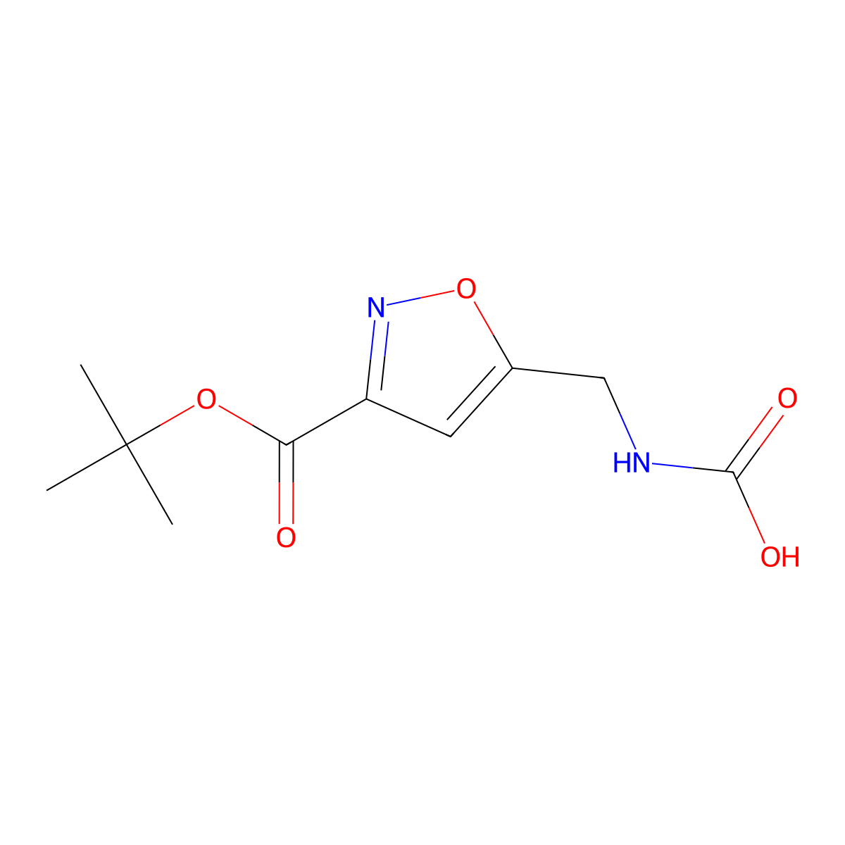 ({3-[(Tert-butoxy)carbonyl]-1,2-oxazol-5-yl}methyl)carbamic acid molecular structure, CAS 2680766-32-7
